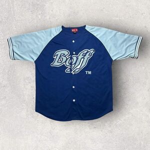 VNTG BOFF Y2K JERSEY BLUE AND SILVER SIZE XL